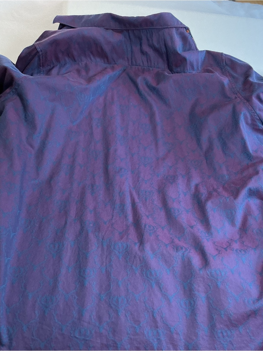 Robert Graham Classic Fit 2XL Men's Button Down Shirt Purple Antler Stag Motif - Picture 13 of 13